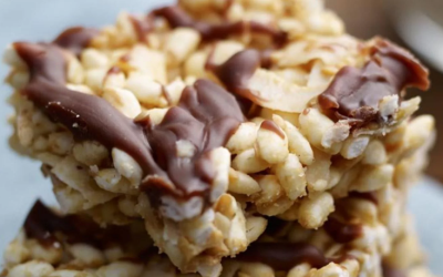 Cashew, Coconut and Chocolate Crispy Squares