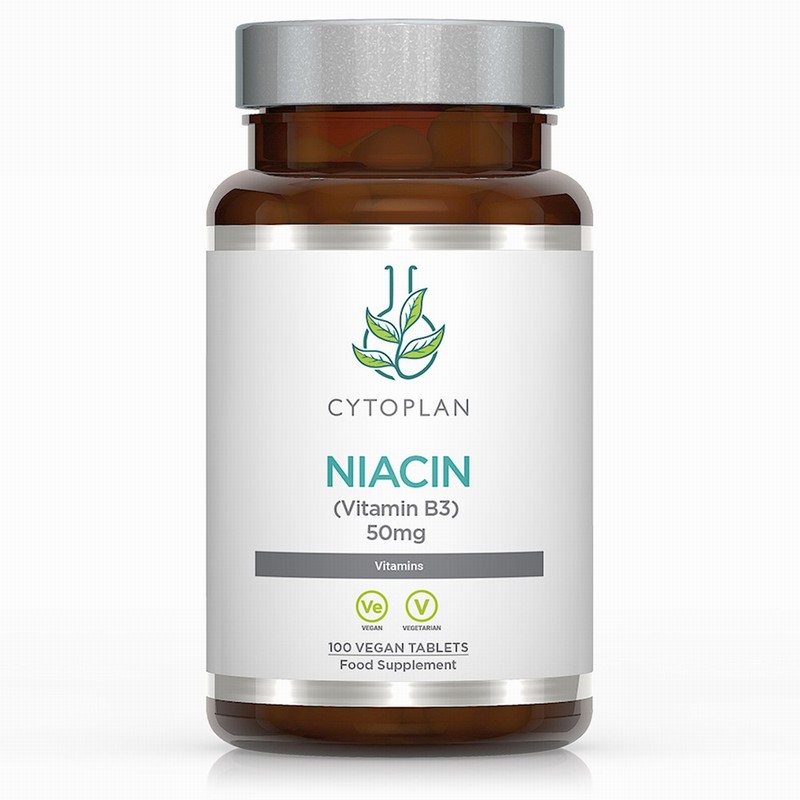 Niacin: Vitamin B3 50mg as niacinamide