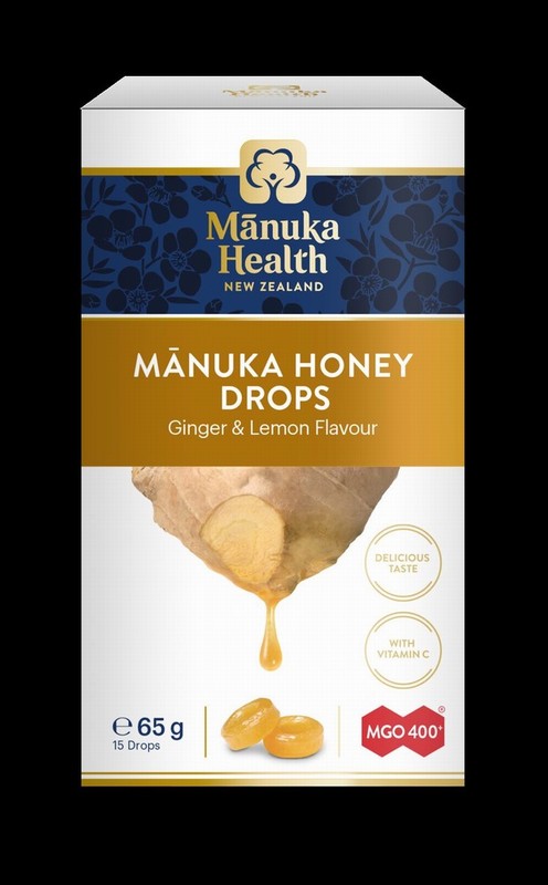MANUKA HONEY DROPS GINGER/LEM