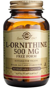 Solgar L-Ornithine 500mg - 50 Veg Caps