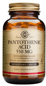 Solgar Pantothenic Acid 550mg - 50 Veg Caps