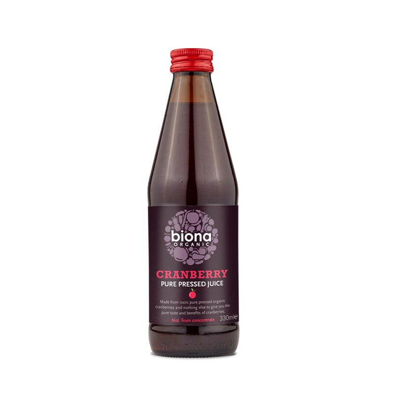 Biona Organic Pure Cranberry Juice - 330ml - Image 2