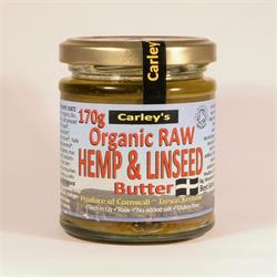 Carley&039;s Organic Raw Hemp & Linseed Butter - 170g