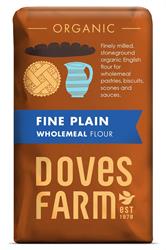 Doves Farm Organic Plain Fine Wholemeal Flour - 1kg