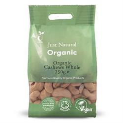 Just Natural Organic Whole Cashews - 250g