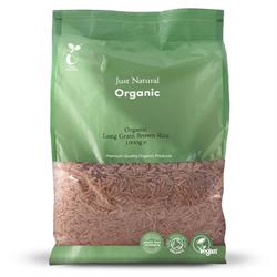 Just Natural Organic Long Grain Brown Rice - 1kg