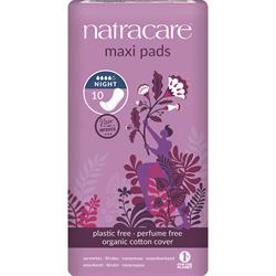 Natracare Maxi Pads Night Time - 10 Pads