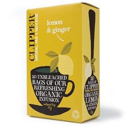 Clipper Organic Lemon and Ginger Tea - 20bags - Image 2