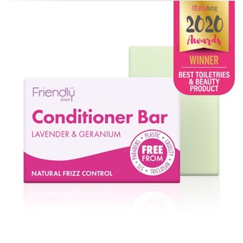 Friendly Soap Conditioner Bar - Lavender and Geranium - 95g - Image 2