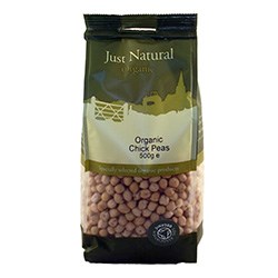 Just Natural Organic Chickpeas - 500g - Image 2