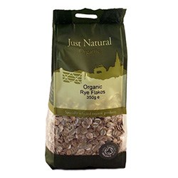 Just Natural Organic Rye Flakes - 350g - Image 2
