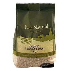 Just Natural Organic Hulled Sesame Seeds - 250g - Image 2