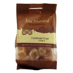 Just Natural Crystallised Ginger - 125g - Image 2