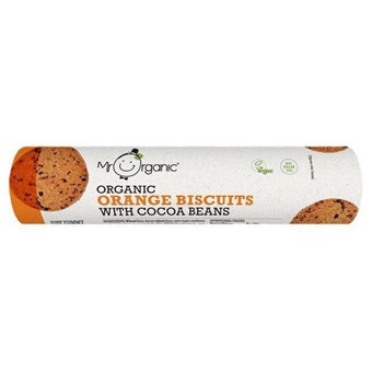 Mr Organic Orange Biscuits with Cocoa Beans - 250g - Image 2