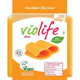 Violife Vegan Cheddar Flavour Slices - 200g - Image 2