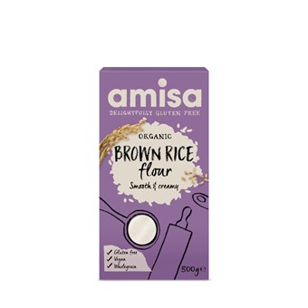 Amisa Organic Brown Rice Flour - 500g - Image 2