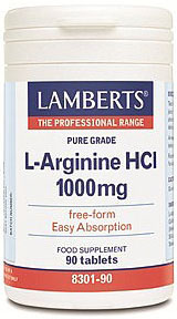 Lamberts L-Arginine HCI 1000mg - 90 Tabs
