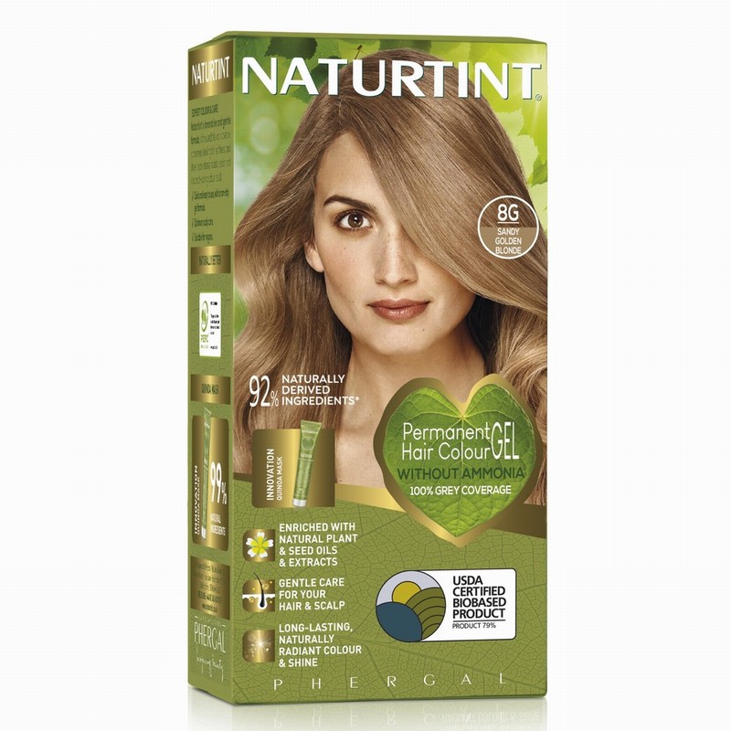 Naturtint Permanent Hair Colour - 8G Sandy Golden Blonde - 165ml