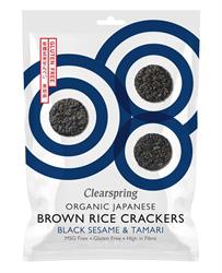 Organic Brown Rice Crackers - Black Sesame
