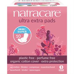 Natracare Ultra Extra Pads Super - 10 Pads