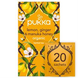 Pukka Lemon Ginger and Manuka Honey Tea - 20bags