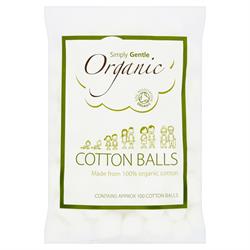 Simply Gentle Organic Cotton Balls - 100 Balls