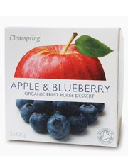 Clearspring Apple & Blueberry Fruit Puree - 2 x 100g - Image 2