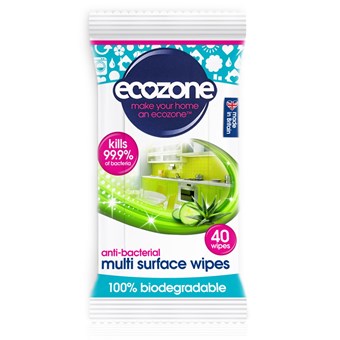 Ecozone Anti-Bacterial Multi Surface Wipes - 40wipes - Image 2