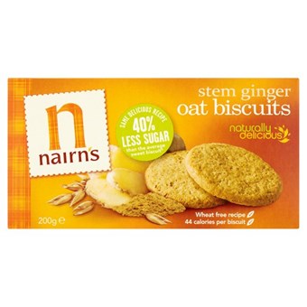 Nairns Stem Ginger Wheat Free Biscuits - 200g - Image 2