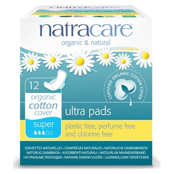 Natracare Ultra Pads Super with Wings - 12 Pads - Image 2