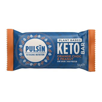 Pulsin Chocolate Orange & Peanut Keto Bar - 50g - Image 2