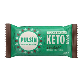 Pulsin Chocolate Mint & Peanut Keto Bar - 50g - Image 2